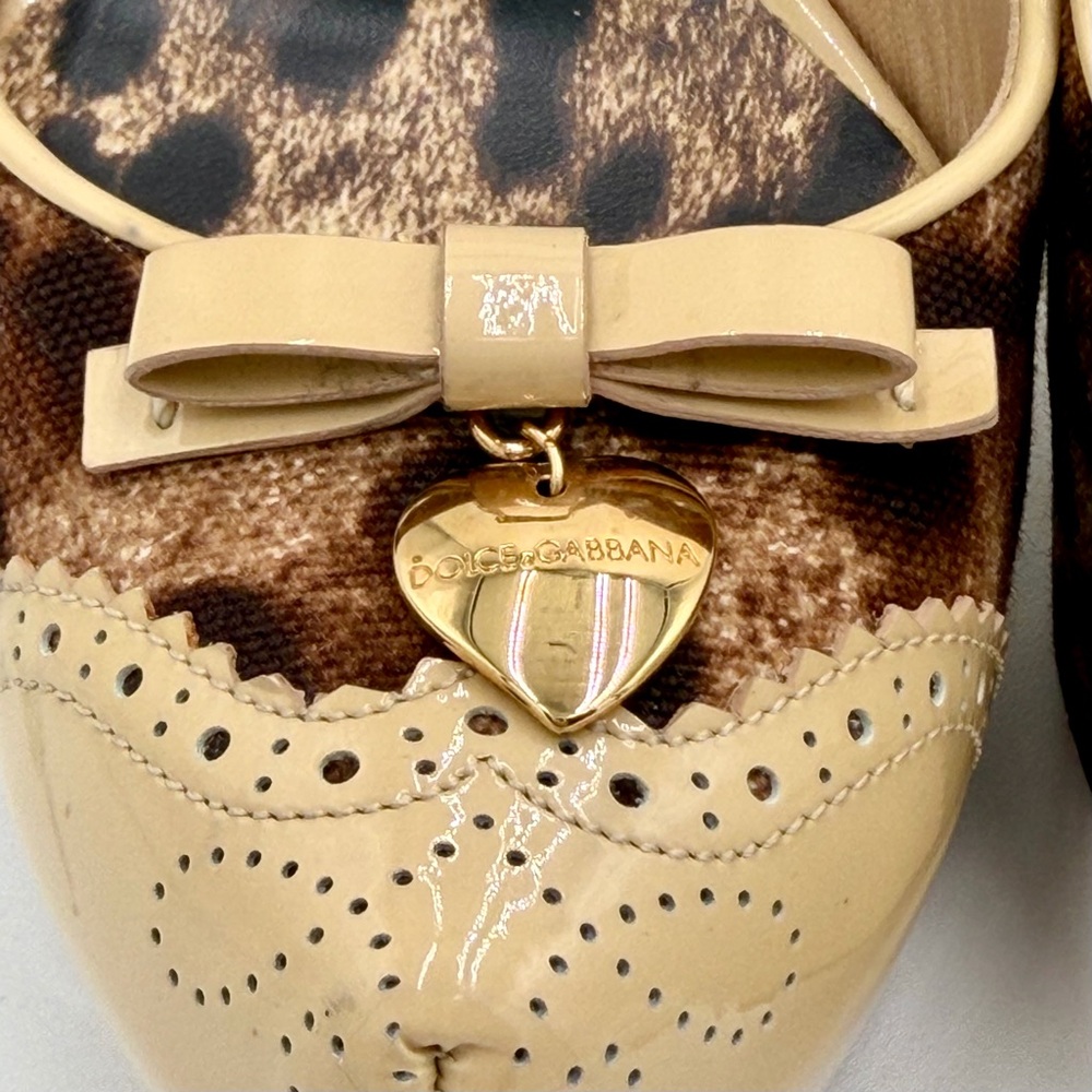 DOLCE & GABBANA Rare Vintage Leopard Slingback Platform Heels Style # 15228 - Picture 8 of 16